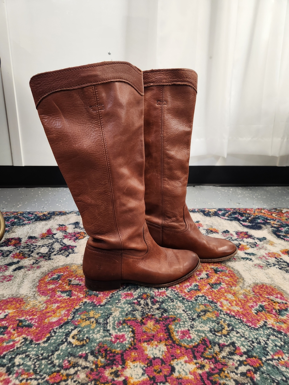 Frye Women's Tall Brown Leather Riding Boots Size 9